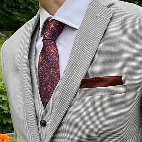 Harvest Paisley Silk Tie - Picture 1 of 4